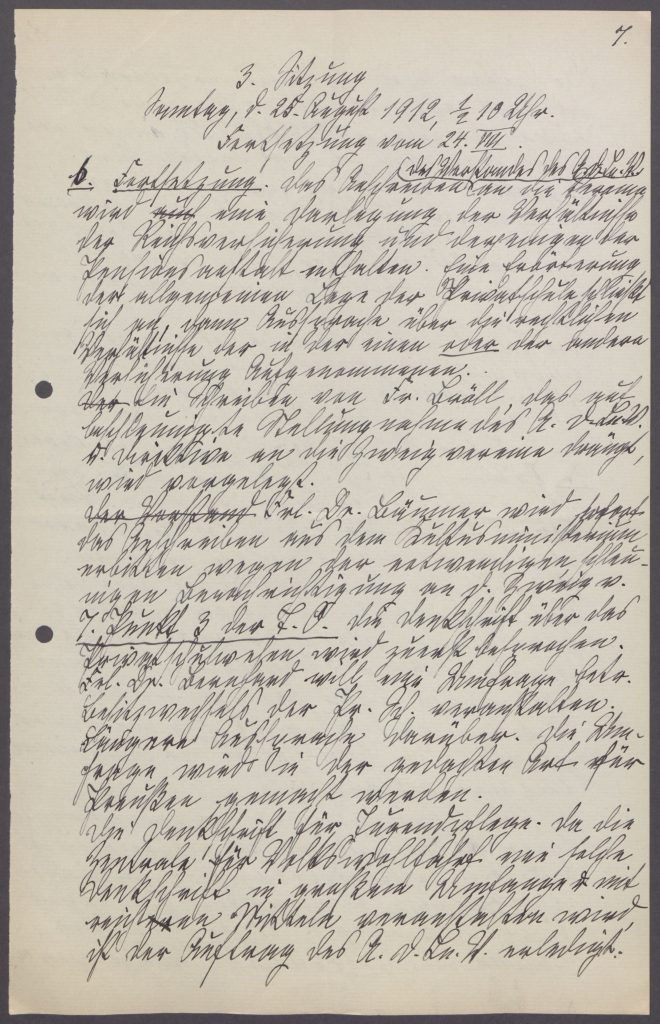 Handschriftlicher Brief von Helene Lange aus dem jahr 1912