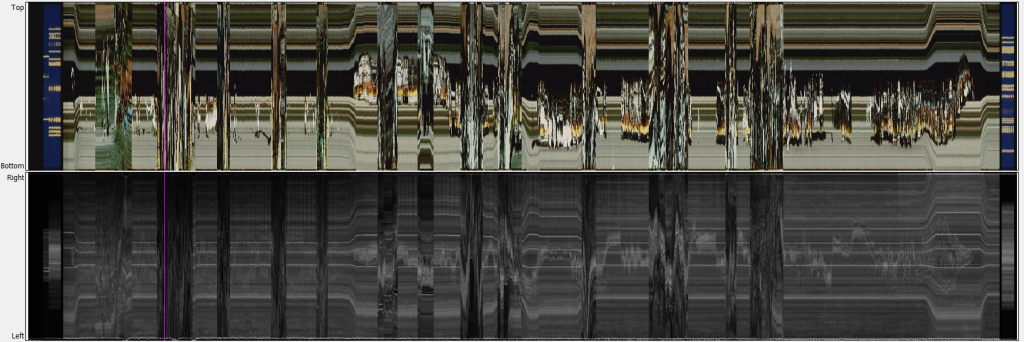 Das Horizontal Blur Panel zeigt eine druchgängig dunklen Schatten auf der rechten Seite des Films