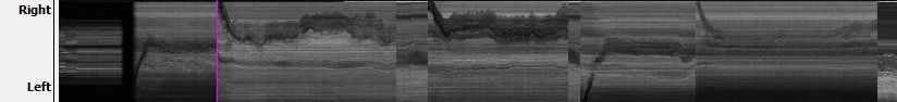 Ein Schwarz-weißes Bild zeigt am unteren Rand des Panels (linker Rand des Filmbildes) eine graue Fläche bzw. parteile grauen Schatten