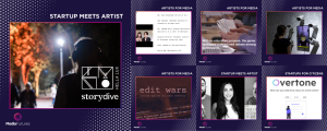 Grafik mit verschiedenen Kacheln, die einzelne MediaFutures-Projekt zeigen